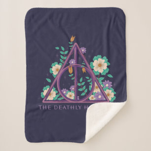 Floral Deathly Hallows Graphic Sherpa Deken