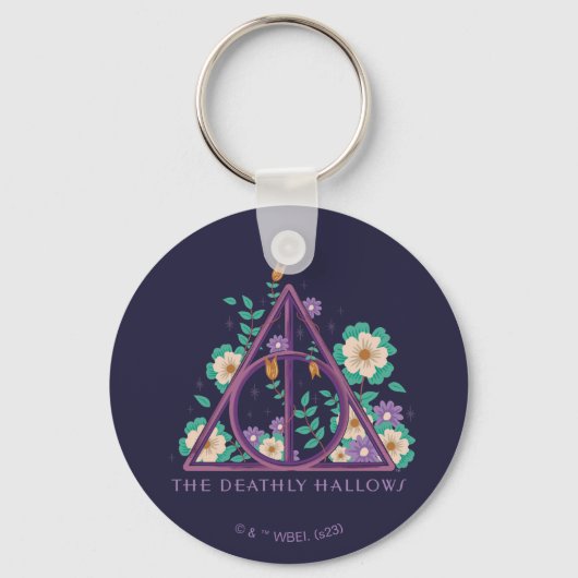 Floral Deathly Hallows Graphic Sleutelhanger (Voorkant)