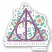 Floral Deathly Hallows Graphic Sticker (Voorkant)
