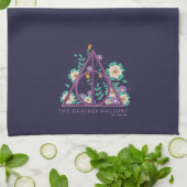 Floral Deathly Hallows Graphic Theedoek (Gevouwen)