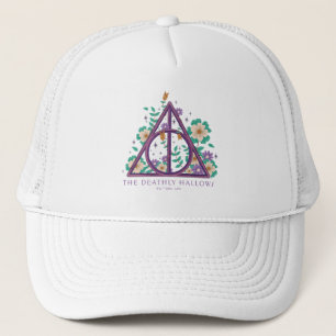 Floral Deathly Hallows Graphic Trucker Pet