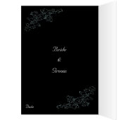 Floral Deco Wedding Menu Kaart (Binnen (Links))