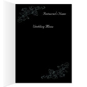 Floral Deco Wedding Menu Kaart (Binnen (Rechts))