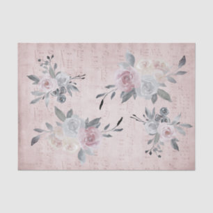 floral decor muziekblad tissuepapier