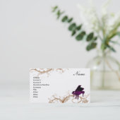 Floral décoratif de carte de visite de piano à (Debout devant)