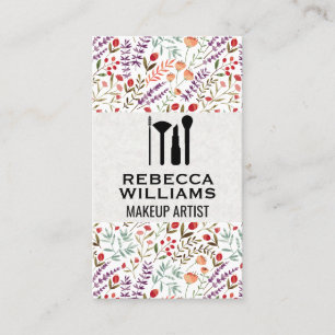 Floral Decorative Pattern   Makeup Kit Visitekaartje