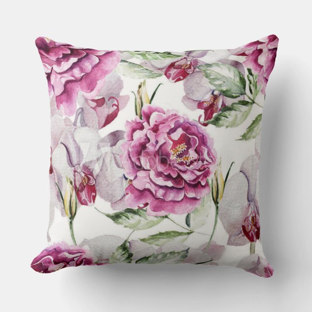  Floral Decorative Pillow Kussen (Voorkant)