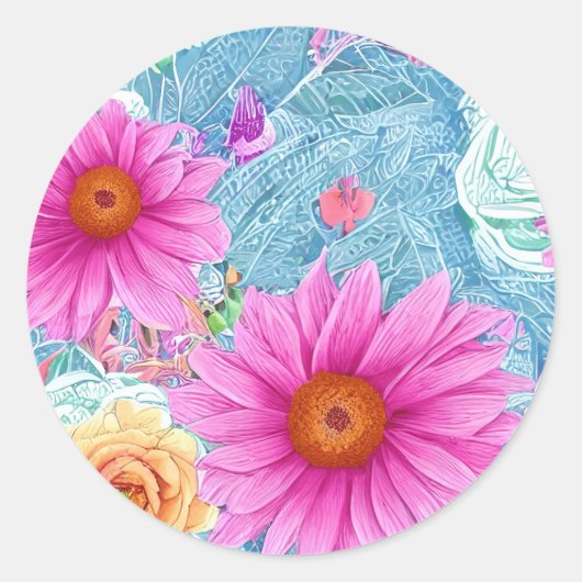  Floral Decorative Stickers (Voorkant)