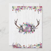 Floral Deer Antler Bachelorette Party Invitation (Dos)