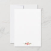 Floral Deer Antler Wedding Réponse RSVP (Dos)