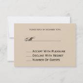 Floral Deer kerstbruiloft RSVP (Achterkant)