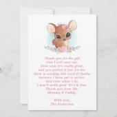 Floral Deer mignonne Doe Baby shower Carte de reme (Devant)