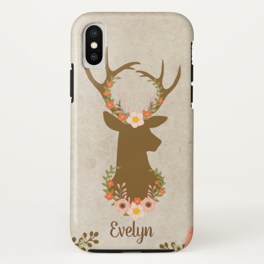 Floral Deer Women's Cell Phone Case (Achterkant)
