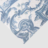  Floral Delft Blue White Elegant Decoupage Tissuepapier (Detail)