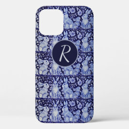 Floral Delft Dedham Monogram iPhone 12 Hoesje