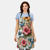 Floral Delight Keuken Schort (Gedragen)