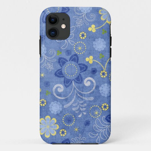Floral Denim Case-Mate iPhone Case (Achterkant)