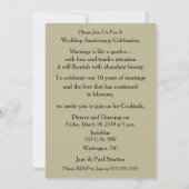 Floral Design 10th Jubileum Uitnodigen Save The Date (Achterkant)