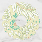 Floral Design 21 Wijnglaslabel (Voorkant)