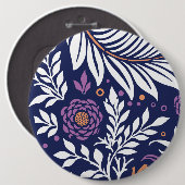 Floral Design 22 Ronde Button 6,0 Cm (Voorkant /achterkant)