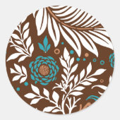 Floral Design 23 Ronde Sticker (Voorkant)