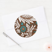 Floral Design 23 Ronde Sticker (Envelop)