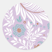 Floral Design 26 Ronde Sticker (Voorkant)