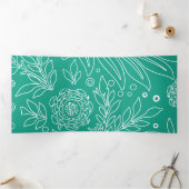 Floral Design 34 Drieluik Wenskaart (Binnen)