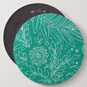 Floral Design 34 Ronde Button 6,0 Cm (Voorkant /achterkant)