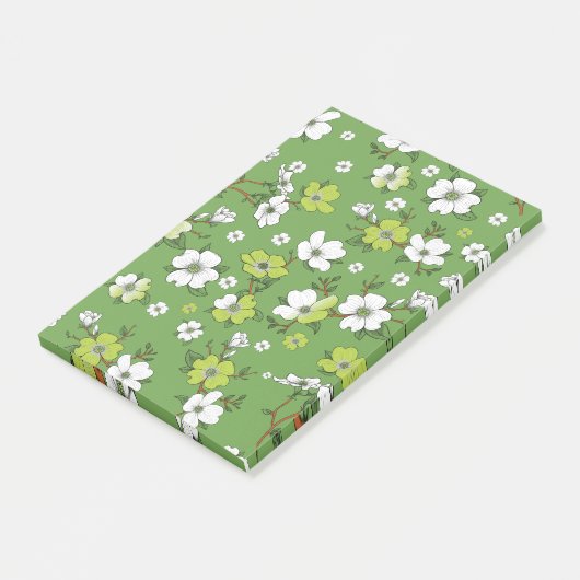 Floral design 6 post-it® notes (Schuin)