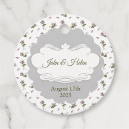 Floral design bedankjes labels