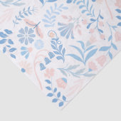 Floral design boho block print blue pink girly tissuepapier (Detail)