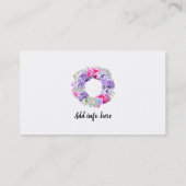 Floral Design Carte de visite de fils (Dos)