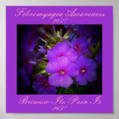 Floral Design-Fibromyalgia Awareness Poster (Voorkant)