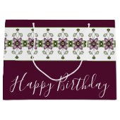 Floral Design in Deep Burgundy Groot Cadeauzakje (Voorkant)