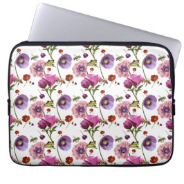 Floral design laptop sleeve