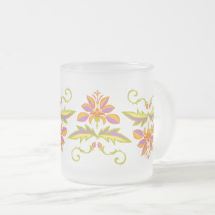 Floral design matglas koffiemok