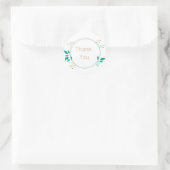 Floral Design merci autocollant (Sac)