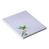 Floral design op blauw notitieblok (Schuin)