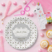 Floral design papieren bordje (Feest)