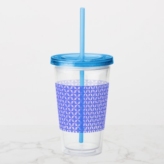 Floral Design Pattern Acryl Drinkbeker (Rechts)