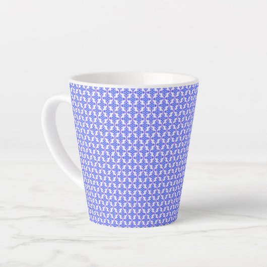 Floral Design Pattern Latte Mok (Linkerhoek)