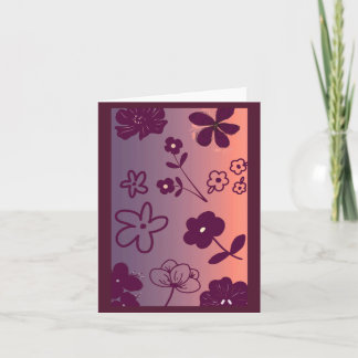 Floral Design print with a touch of pink Feestdagen Kaart