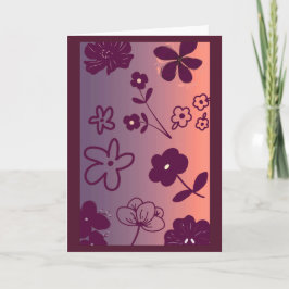 Floral Design print with a touch of pink Kaart