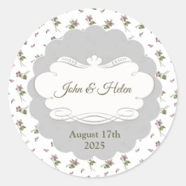 Floral design ronde sticker