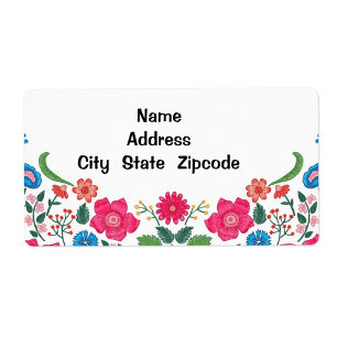 Floral Design Shipping Etiket