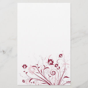 Floral Design Stationery Briefpapier