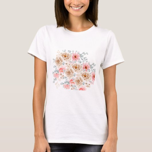 Floral design t-shirt (Voorkant)