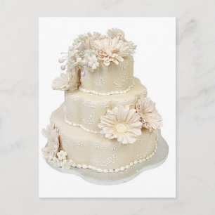 Floral Design Wedding Cake Briefkaart