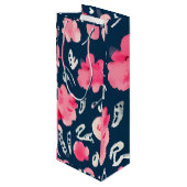 Floral Design wijnzak Wijn Cadeautas (Achterkant Gekanteld)